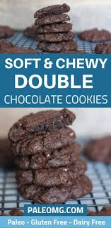 Soft Chewy Double Chocolate Cookies Paleomg Recipe Paleo Cookie Recipe Dairy Free Cookies Paleo Cookies