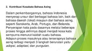 Mulai dari zaman kerajaan kuno, penjajahan belanda, sampai pengaruh dagang cina dan arab. Bahasa Bantu Bahasa Indonesia Ppt Download