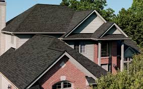 Black onyx architectural roofing system. Oakridge Shingles Owens Corning Roofing