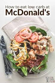 keto mcdonald s yes low carb options