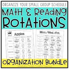 Math Reading Center Rotation Schedule Binders