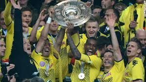 The bundesliga trophy sits on a podium during the team presentation at allianz arena of fc bayern muenchen on august 8, 2017 in munich, germany. Bundesliga Points Record For Dortmund Cnn