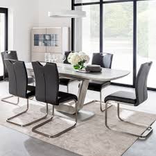 Here's the extensive dining room table buying guide loaded with buying tips along with 29 types of dining room tables. Ultimate Grey 160cm Extending Dining Table 6 Grey Chairs