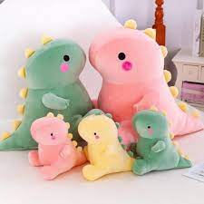 Chibi Dino T Rex Pillow Plush 3d Stuffed Animal Pink Yellow Or Green 4 Sizes In 2021 Dinosaur Plush Kawaii Dinosaur Dinosaur Plush Toy