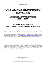 Villanova University Catalog