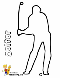 Print Out This Easy Golf Coloring Page Golf Player Swing Slide Crayon Tell Other Coloring Kids Your Eyeballs F Sports Coloring Pages Golf Player Golf Tips