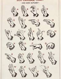 Signing videos, a printable sign language alphabet chart (fingerspelling), deaf culture study materials, . Sign Language Cavallini Poster Print 20 X 28 Dolphin Papers