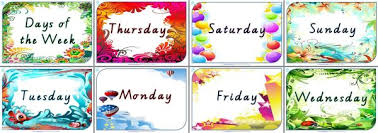 Monday, tuesday, wednesday, thursday, friday, saturday, sunday. Free Printable Days Of The Week Chart Nanco