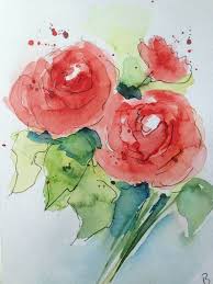 Bilschirmauflosung Zu Farbabweichungen Kommen Kann Masse 21 X 14 8 Cm Aquarell Tusche Auf 250 G Qm Papier Si Blumen Kunst Aquarell Blumen Aquarellzeichnung