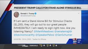 President Pitches Standalone Stimulus Bill Youtube