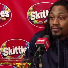 Marshawn lynch's epic skittles commercial. Marshawn Lynch Happily Answers Questions In Skittles Ad Sbnation Com