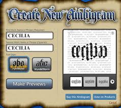 cecilia ambigram ambigram two word words