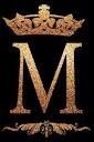 Golden Crown Initial M alphabet Monogram Letter M Notebook: gold ...