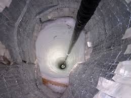 this is a 1 5 mile deep hole in the polar ice one of 86 that make up the icecube neutrino observatory antarct observatory astronomical observatory south pole