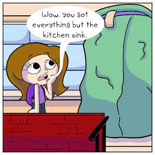 Little Animated Me Comics On Twitter I Over Prepare For Outdoor Events I Pack Everything But The Kitchen Sink But Don T Fret I Got It Too Camping Comic Comicpanel Comics Comicstrip Funny