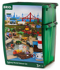 Mom or dad can help put the parts together before sending the locomotive cruising along on the rails. Brio Train Table Playset