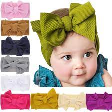 Baby Girl Fabric Messy Bow Headband Nylon Headband Newborn Large Bow Headwrap Infant Bebes Hair Bows Turban Bowknot Tie Hair Accessories Aliexpress