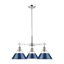 Golden Lighting Orwell 3 Light Chrome Industrial Chandelier In The Chandeliers Department At Lowes Com