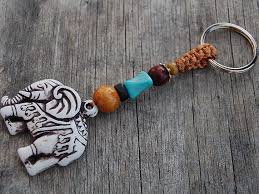 Elephant Keychain Gemstone Beadgemstone Stone Keyring Etsy Elephant Keychain Keychain Handmade Jewelry