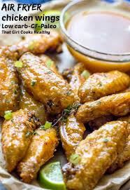 Spicy Pineapple Glazed Air Fryer Chicken Wings Recipe Air Fryer Chicken Air Fryer Chicken Wings Chicken Wing Recipes