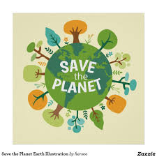 Save The Planet Earth Illustration Poster Zazzle Com Earth Illustration Planet Poster Earth Drawings