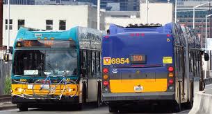 Two King County Metro 2012 New Flyer De60lfrs Pass Each Other On The Sodo Busway New Flyer Metro Flyer