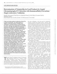 Are there any vitamin b12 supplements for vegetarians? Pdf Determination Of Vitamin B12 In Food Products By Liquid Chromatography Uv Detection With Immunoaffinity Extraction Single Laboratory Validation