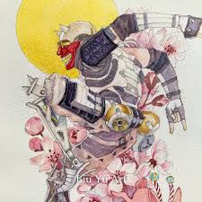 Apex Legends オクタン エル ディアブロ 桜が咲くファンアート 水彩画 Liu Yu Artオリジナルアートワークコレクション 壁飾り 花  - Etsy 日本