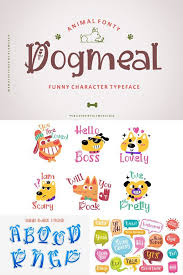 Dogmeal 871068 Display Font Bundles In 2020 Typography Animal Font Bundles Special Letters
