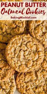 Easy Peanut Butter Oatmeal Cookies In 2020 Peanut Butter Oatmeal Cookies Peanut Butter Oatmeal Oatmeal Cookies