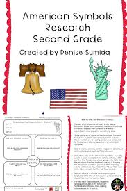 Second Grade American Symbols Research Print Version American Symbols First Grade Worksheets Lesson