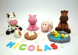 Fondant Farm Animals Cake Toppers Personalised Edible And Farm Animal Cakes Animal Birthday Cakes Animal Cake Topper