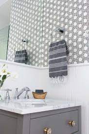 This earth tone makes for a great color theme in your bathroom. Wallpaper In Bathrooms Is It A Good Idea Driven By Decor