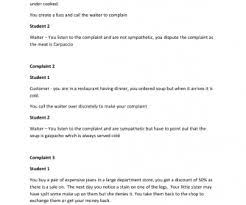 Role Play For Complaints