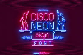 It's a great generator able to create glowing neon text effects online. Disco Neon Sign Font By Beast Designer Creative Fabrica