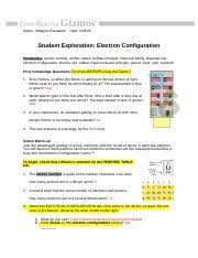 Atomic number, atomic radius, aufbau principle. Gizmo Electron Configuration Activity Completed Docx Name Milagros Escalante Date Student Exploration Electron Configuration Vocabulary Atomic Number Course Hero