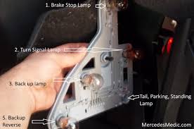 2001 2007 C Class W203 How To Replace Rear Tail Light Bulbs Brake Lamp Turn Signal Backup Parking Light Mb Medic