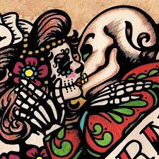 Dia De Los Muertos Amor Eterno Day Of The Dead Art Print 8 X Etsy Mexican Art Art Day Of The Dead Art