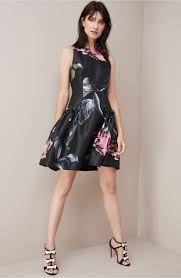 Main Image Ted Baker London Sarahe Floral Fit Flare Dress Dresses Fit Flare Dress Floral Fit