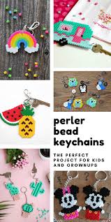 These Perler Bead Keychains Are The Perfect Back To School Craft Cute animal perler necklaces and magnets! these perler bead keychains are the