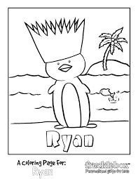 Frecklebox manufactures personalized books and gifts for kids. Personalized Penguin Island Coloring Page Frecklebox First Day Of School Coloring Pages Coloring Pages For Girls