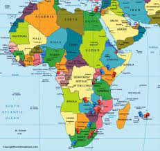 Africa countries political, physical map with national border, vector map, africa detaied topography, africa earth satellite image, blank and relief map. Labeled Map Of Africa With Countries Capital Names