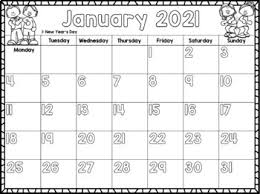 Are you looking for a printable calendar? 2021 Monthly Calendar For Kids Editable Free Updates Tpt