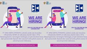 Pt bpui (persero) atau dikenal sebagai pt bahana pembinaan usaha indonesia adalah salah satu badan. Bumn Bina Karya Persero Buka Lowongan Kerja Banyak Posisi Berbeda Simak Cara Daftarnya Tribunnewswiki Com Mobile