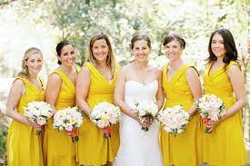 Canary Yellow Bridesmaid Dresses From Bhldn Photo Simply Jessie Yellow Wedding Colors Yellow Wedding Theme Yellow Wedding Inspiration