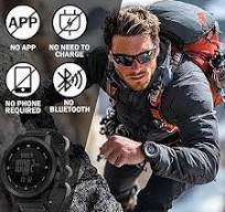 NORTH EDGE Apache Men's Survival Tactical Digital Watch Altimeter Barometer  Compass, Step Counter, Weather Prediction, 50M Water Resistant Outdoor ...
