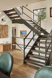 The Open Staircase To The New Second Floor Designed And Welded By Pearl S Mobile Welding Is One Of My Favorit Modern Staircase Open Stairs Staircase Remodel