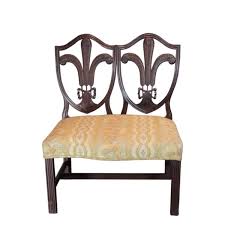 Mahogany Shield Back Double Chair Bench Chair Bench Bench Chair