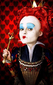 First Look At Tim Burton S Alice In Wonderland Alice In Wonderland Makeup Film Alice In Wonderland Wonderland Makeup
