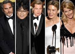 The full list of winners. Oscars 2020 Winners Joaquin Phoenix Bong Joon Ho Brad Pitt Renee Zellweger Laura Dern Parasite Win Big At Academy Awards Bollywood News Bollywood Hungama
